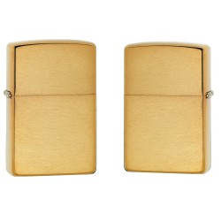 Zippo Lighter Brushed Brass julegave til bedsteforældre