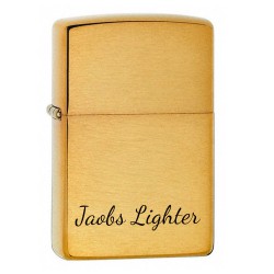 Zippo Lighter Brushed Brass julegave til bedsteforældre