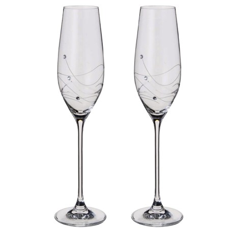 Champagneglas diamant 2 stk