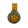 "Best friend" smiley medalje 50 mm Guld