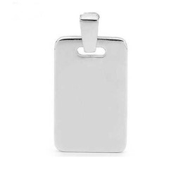 Dahl Dogtag massiv sølv 19 x 30 mm med indgraveret billede