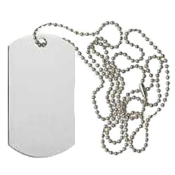 Dogtags stål 30 x 50 mm med indgraveret billede