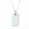 Dahl Dogtag massiv sølv 21 x 14 mm inkl. kæde