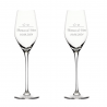 Champagneglas Med Gravering Til Bryllup 2 Stk - Aida Passion Connoisseur