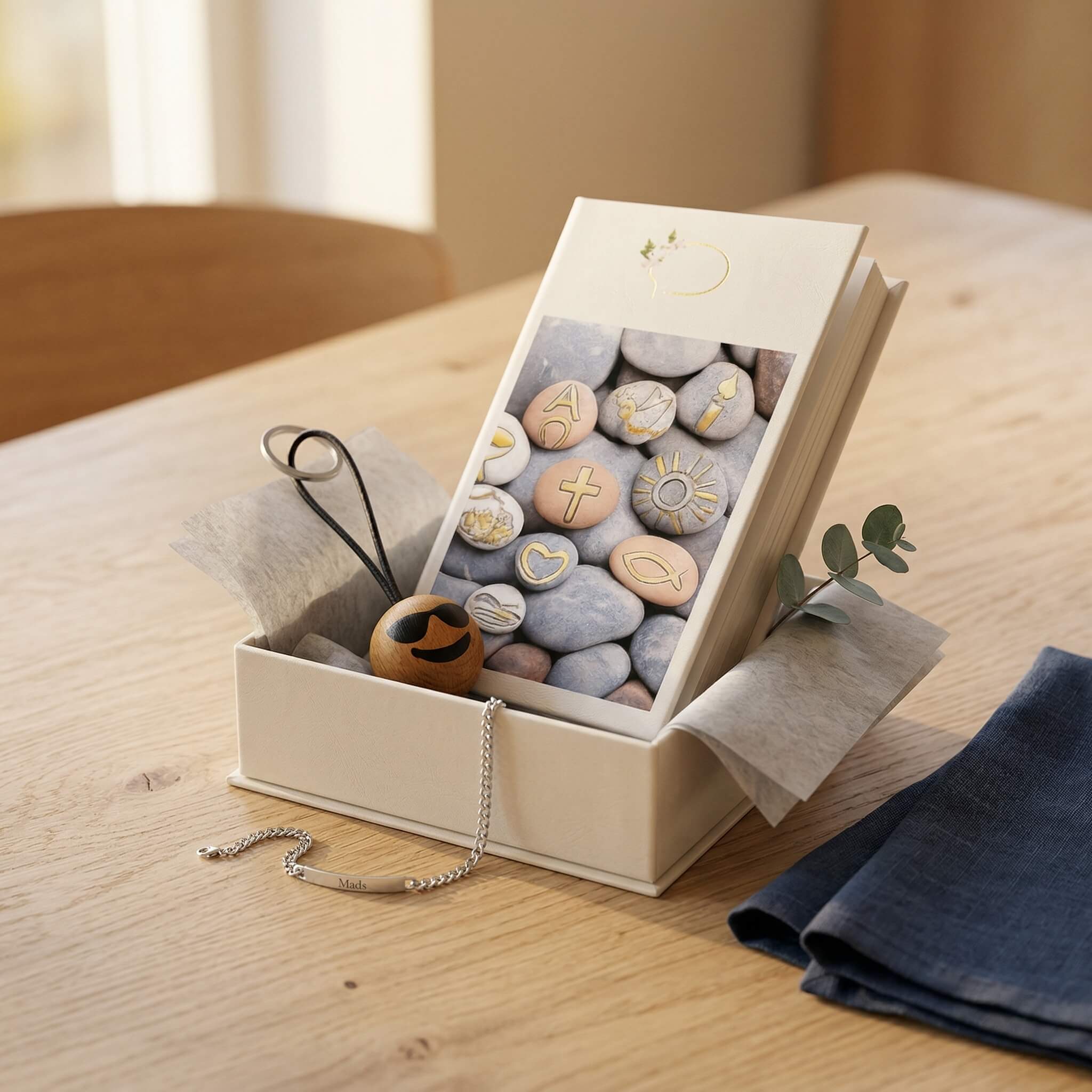 Konfirmations gaveæske til ham lille